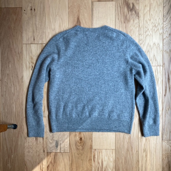 Quince Heather Grey 100% Mongoliom Cashmere Crewneck Sweater - L - Picture 3 of 5